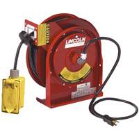 Lincoln Industrial 91032 Heavy-Duty Reel, with Duplex Outlet Box, 45' L