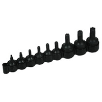 Lisle 26550 1/4 3/8 Dr 9 Pc Torx Bit Set