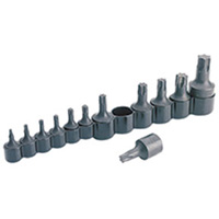Lisle 27200 1/4 3/8 1/2 Dr 12 Pc Torx Bit Socket Set