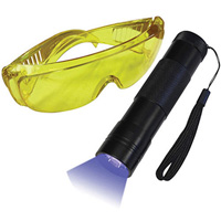 Mini UV Flashlight With Glasses MAS53513-UV | ToolDiscounter