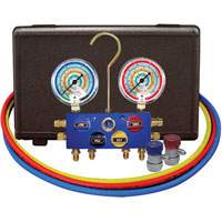 Mastercool 86972 R134A 4 Way Gauge Set W/ Manual Couplers & 72 Inch Hoses