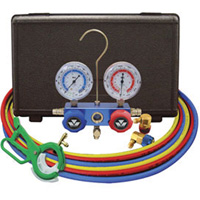 Mastercool 98660-PROM Dual R134A/R12 Manifold Gage Set W/ Free 3 In 1 Can Tap