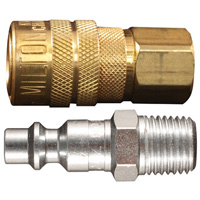 Milton 711 1/4 Inch Female M Style Coupler With 1/4 Inch Male M Style P