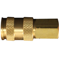 Milton 764 HighFlowPro&reg; Coupler, 1/4" NPT, V-Style, Brass, 300 PSI
