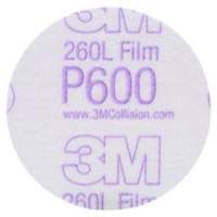 3M 00911 Gold Hookit Disc, 3" Dia., P600 Grit, Aluminum Oxide, C-Weight