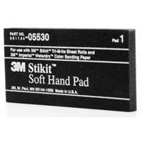 3M 05530 3M Stikit Soft Hand Pad, 05530, 2-3/4" x 5-1/2" x 3/8"