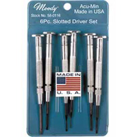 Moody Tools 58-0116 Set Of 6 Slotted Drivers With Steel Handles