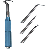 Moody Tools 58-0224 Interchangeable Pick Scriber Set W/Magnetic Handle