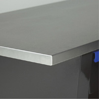 4 Ft Wide Stainless Steel Over Wood Core Bench Top SHU40454 | ToolDiscounter