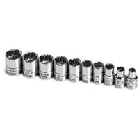 SK Tools 1340 Socket Set, 1/4 Drive, 12 Point, 10 Piece, Metric