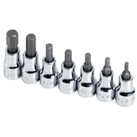 SK Tools 19723 7 Pc 3/8 Inch SAE Drive Hex Bit Socket Set