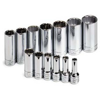 SK 4613 13 Piece 3/8-Inch Drive 6 Point 1/4-Inch to 1-Inch Socket Set SK Hand Tools SKT4613 SK 4613 13 Piece 3/8-Inch Drive 6 Point 1/4-Inch to 1-Inch Socket Set SK Hand Tools SKT4613