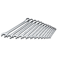 SK Tools 86017 Wrench Set, Combination, 13 Piece, Long Pattern, 12 Point, F