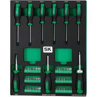 SK Tools SK01461 69 Piece Dual-Material Screwdriver Set with Magnetic Bit Holder