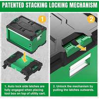 SK Tools SK03101 Modular Stackable Steel Storage Tool Box with 2 Drawers