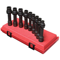 Sunex 2695 1/2 Inch Dr 12 Pt. 9 Pc Metric Driveline Socket Set