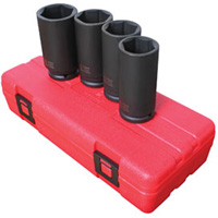 Sunex 2838 1/2 Inch 4 Pc Deep Metric Spindle Nut Set