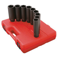 Sunex 2851 1/2 Inch Dr 6 Pt 12 Pc Deep Extra Long Metric Set