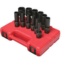 Sunex 3677 3/8 Inch Dr 12 Pt 12 Pc Deep Universal Fractional Set