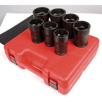 Sunex 4667 3/4 Inch Drive 7 Piece Truck Pinion Locknut Set