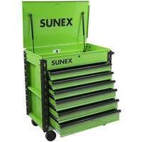 Sunex 8057XTLG Premium Full Drawer Lime-Green Service Cart