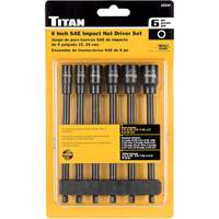 Titan 15244 6-Piece SAE Long Reach Impact Grade Nut Driver Set