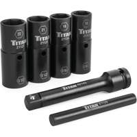 Titan 21126 6-Piece 1/2" Drive Half-Size Flip Lug Nut Socket Set
