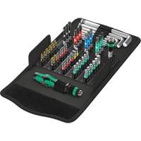 Wera 05057460001 Kraftform Kompakt 100 Screw Driving set 52-PC, 6-1/32" L, Plastic Handle