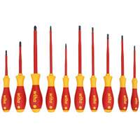 WIHA 32080 10-Piece Insulated SoftFinish&reg; Cushion Grip Screwdriver Tray Set