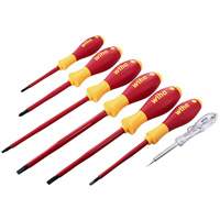 WIHA 32087 Insulated SoftFinish Screwdriver and Voltage Detector Set