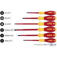 WIHA 32087 Insulated SoftFinish Screwdriver and Voltage Detector Set