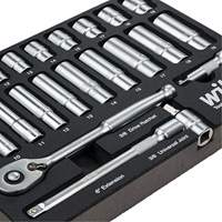 WIHA 33795 Professional Metric Socket Tray Set