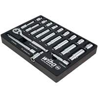 WIHA 33796 Professional SAE Socket Tray Set