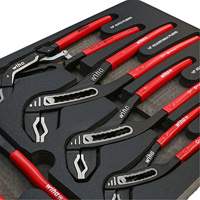 WIHA 34691 Classic Grip V-Jaw Tongue and Groove Pliers Tray Set