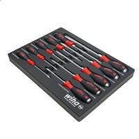 WIHA 53180 SoftFinish&reg; XHeavy Duty Cushion Grip Screwdriver Tray Set