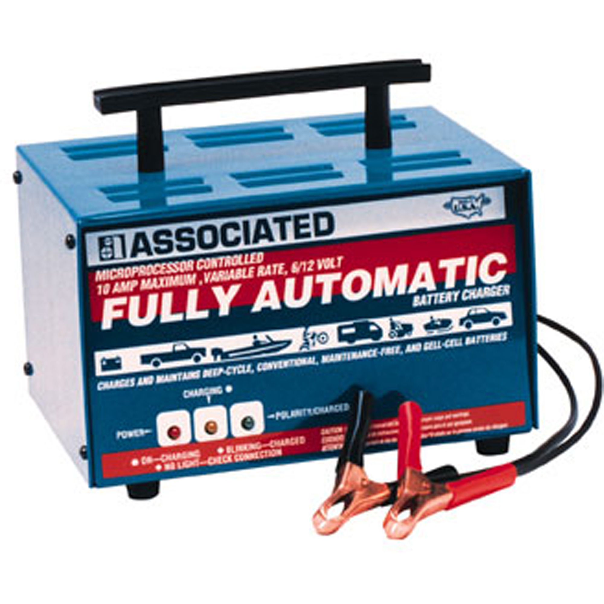 Associated 9510 Charger, 6/12V, 10A, Automatic, 230V, 50/60Hz
