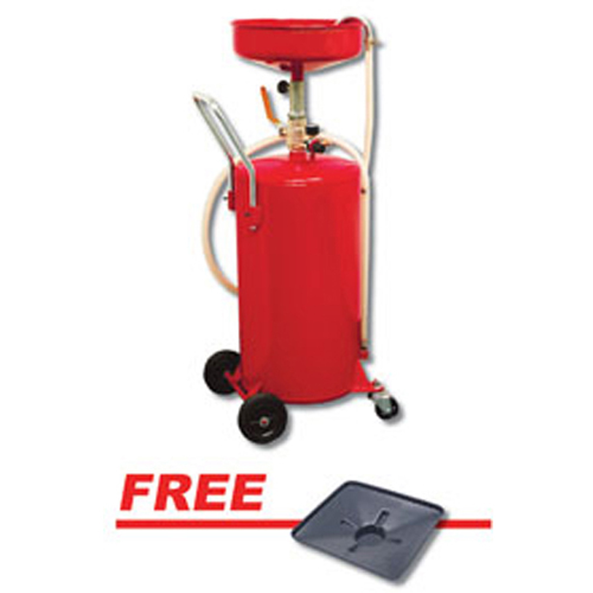 ATD 5200P PROMO 18 GALLON PRESSURIZED OIL DRAIN WITH LARGE FUNNEL