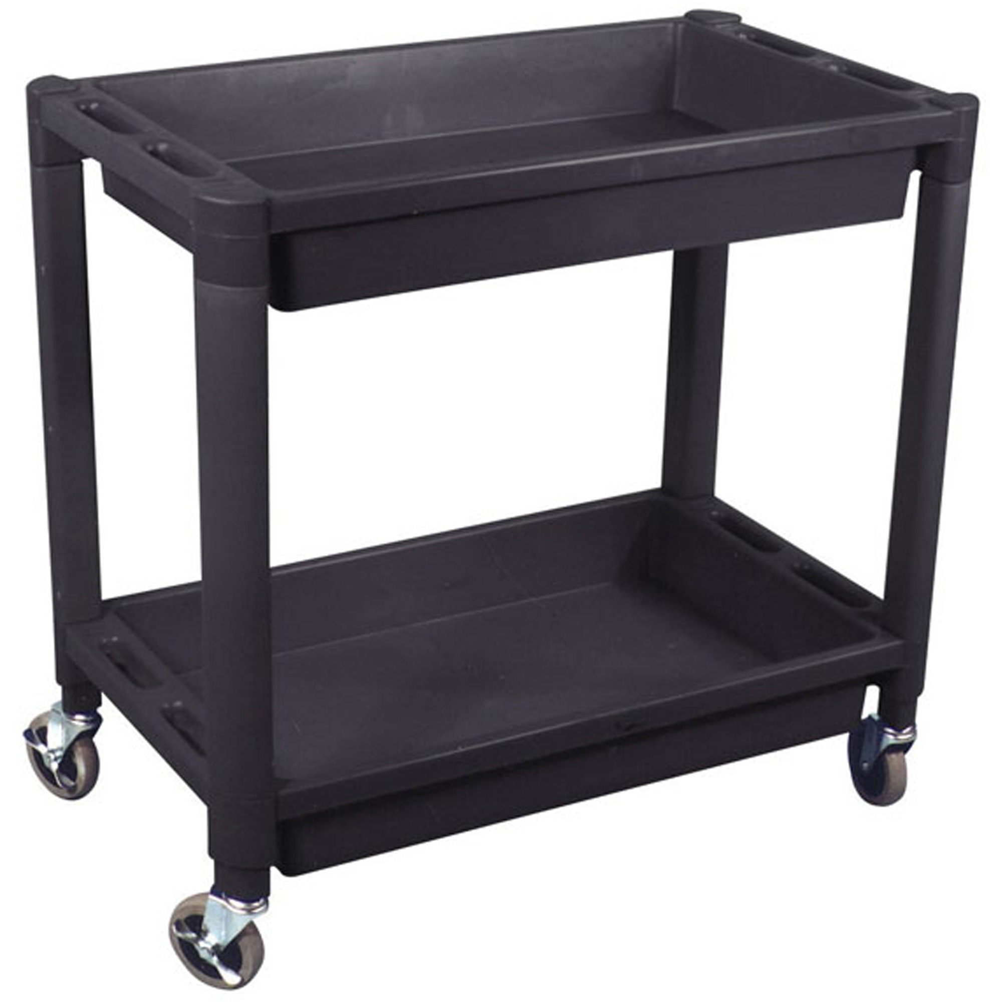 ATD 7016 HeavyDuty Plastic 2Shelf Utility Cart ToolDiscounter