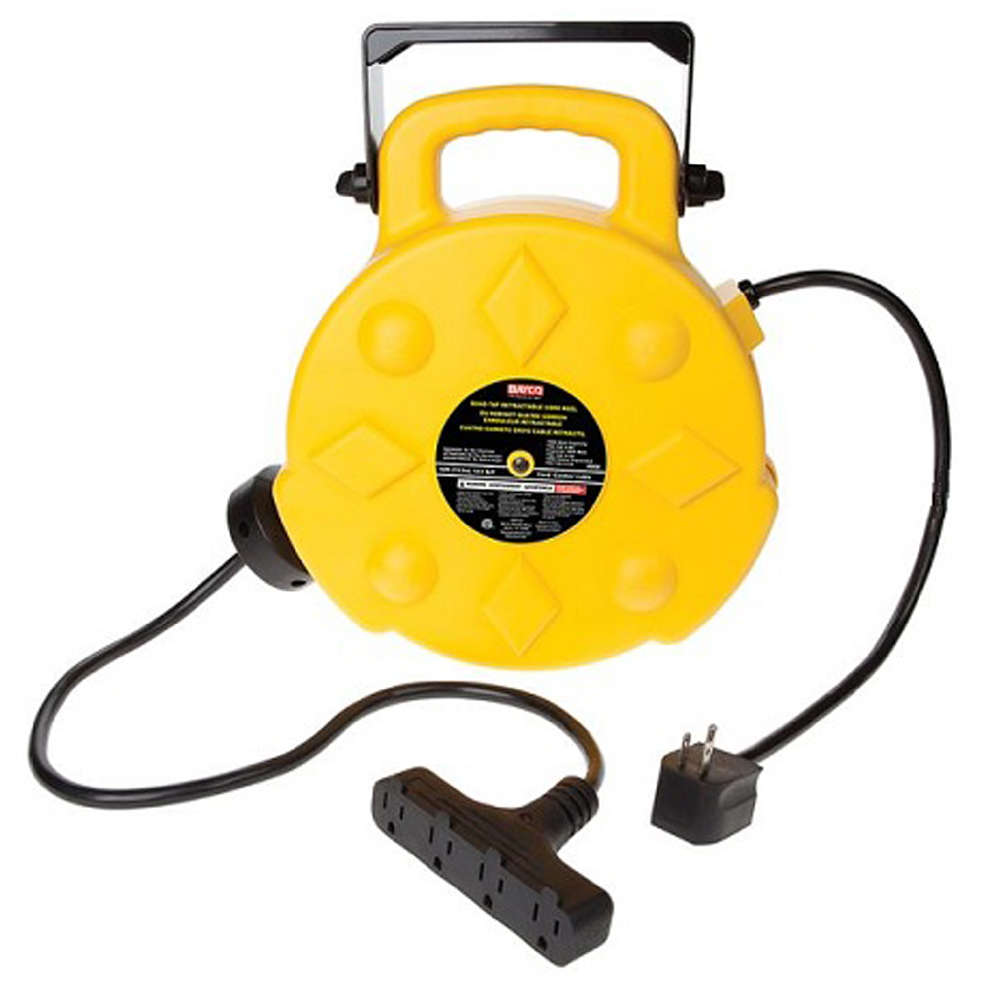 Bayco SL8904 50 Ft Retractable Cord Reel With 4 Outlets ToolDiscounter