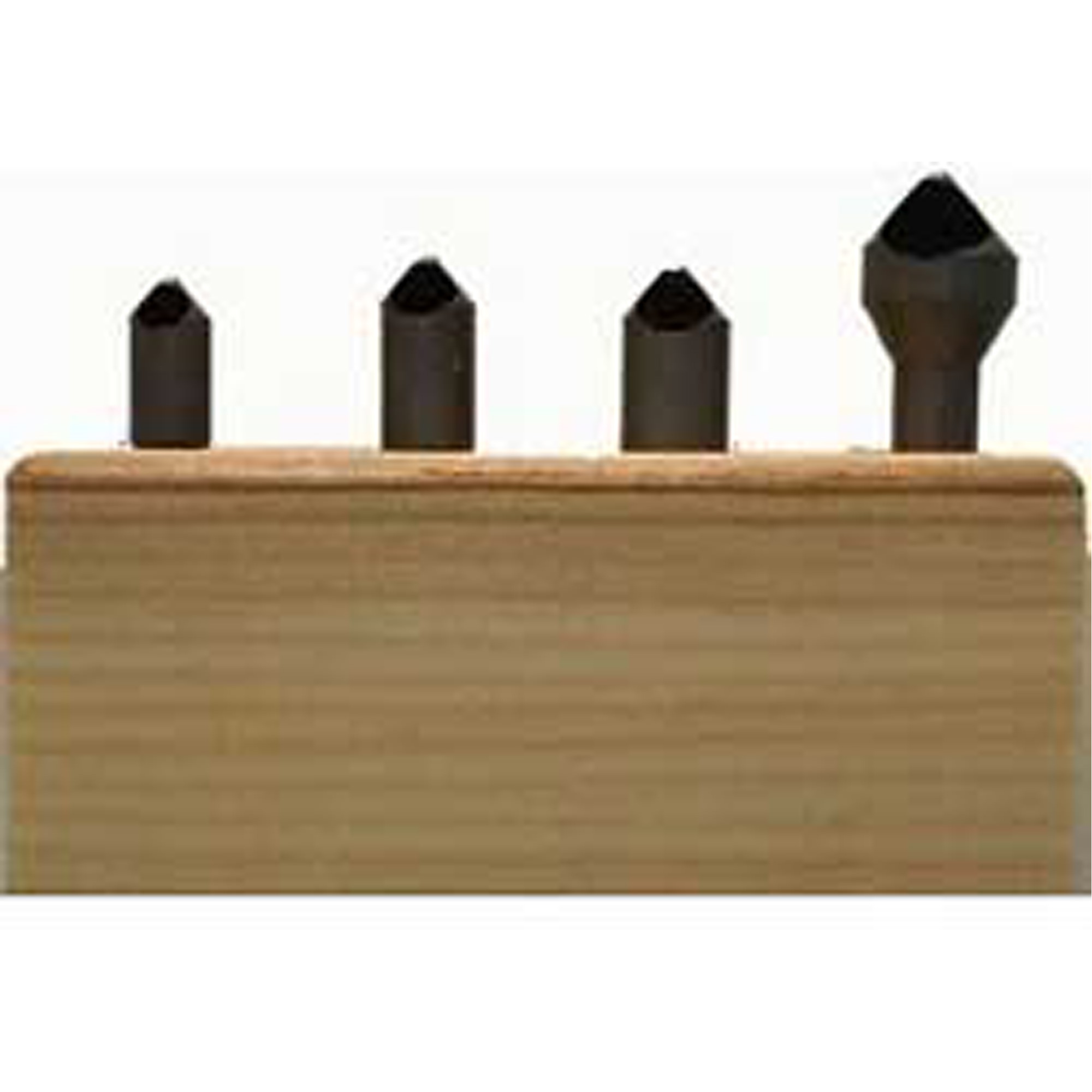 Champion Cutting CSKSET4 4 PC 82 DEGREES ZERO FLUTE COUNTERSINK SET