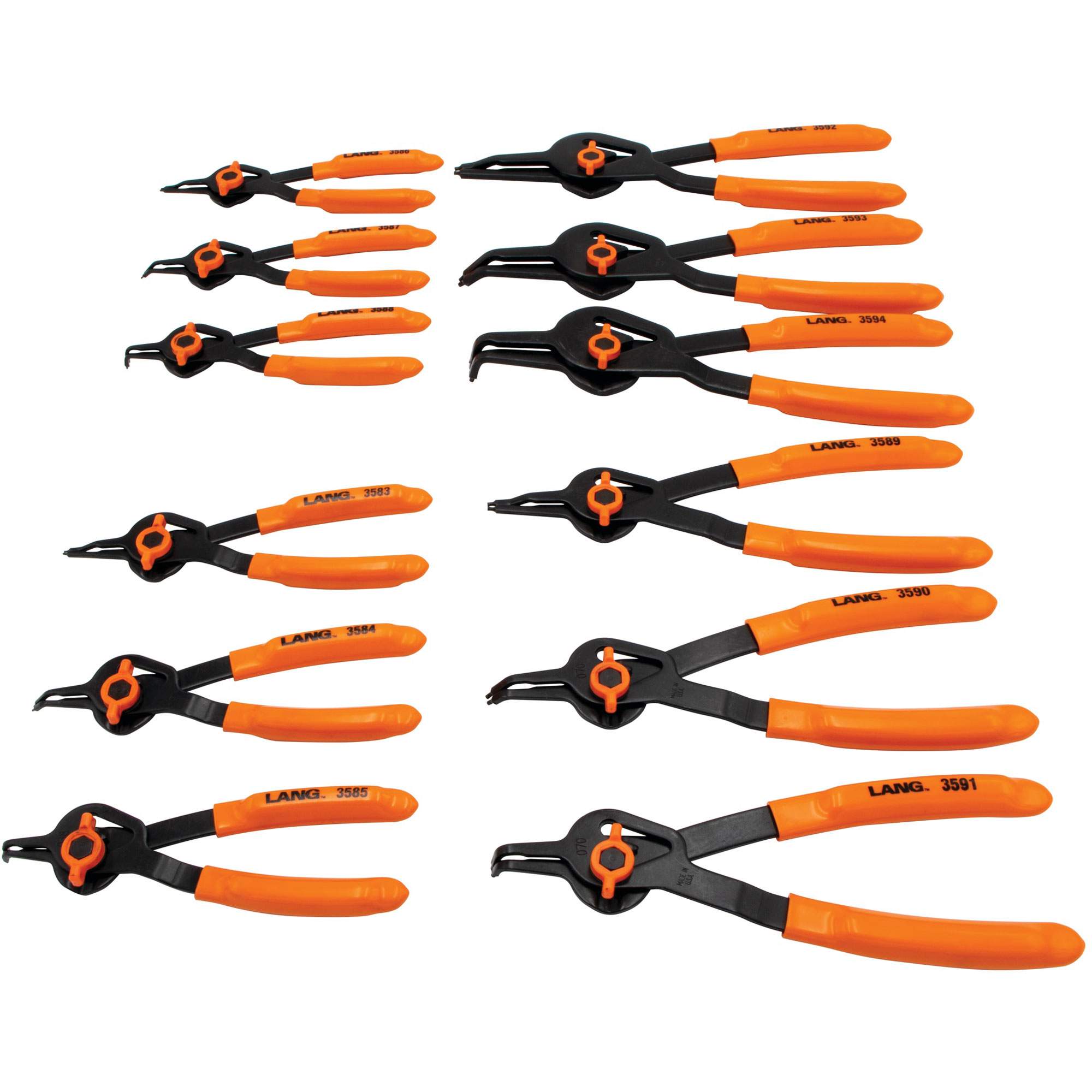 Kastar Hand Tools 3595 12 Pc Quick Switch Snap Ring Pliers Set