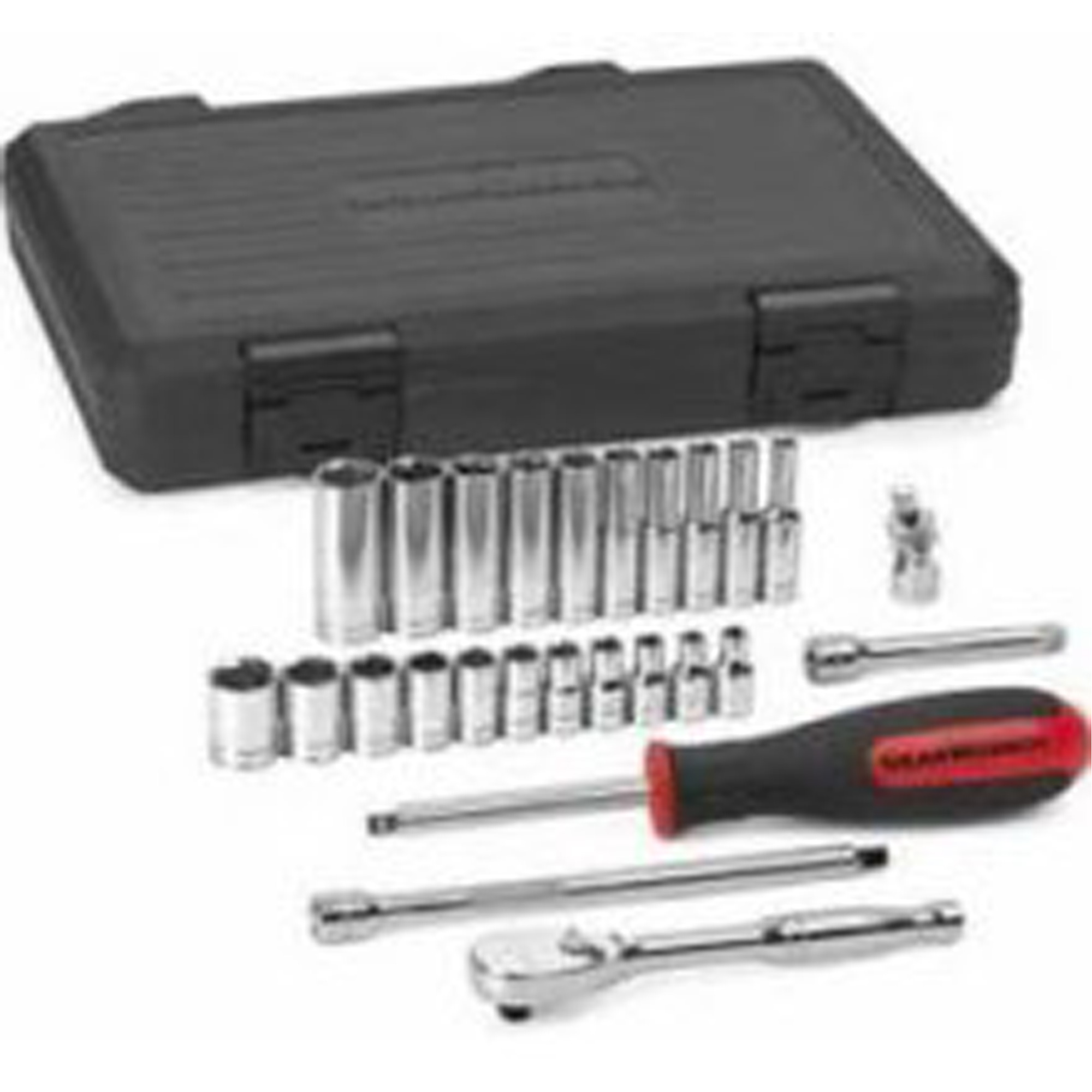 GearWrench 80312DD 26 Pc SAE Point Standard/Deep Socket Set 1/4In Drive  ToolDiscounter