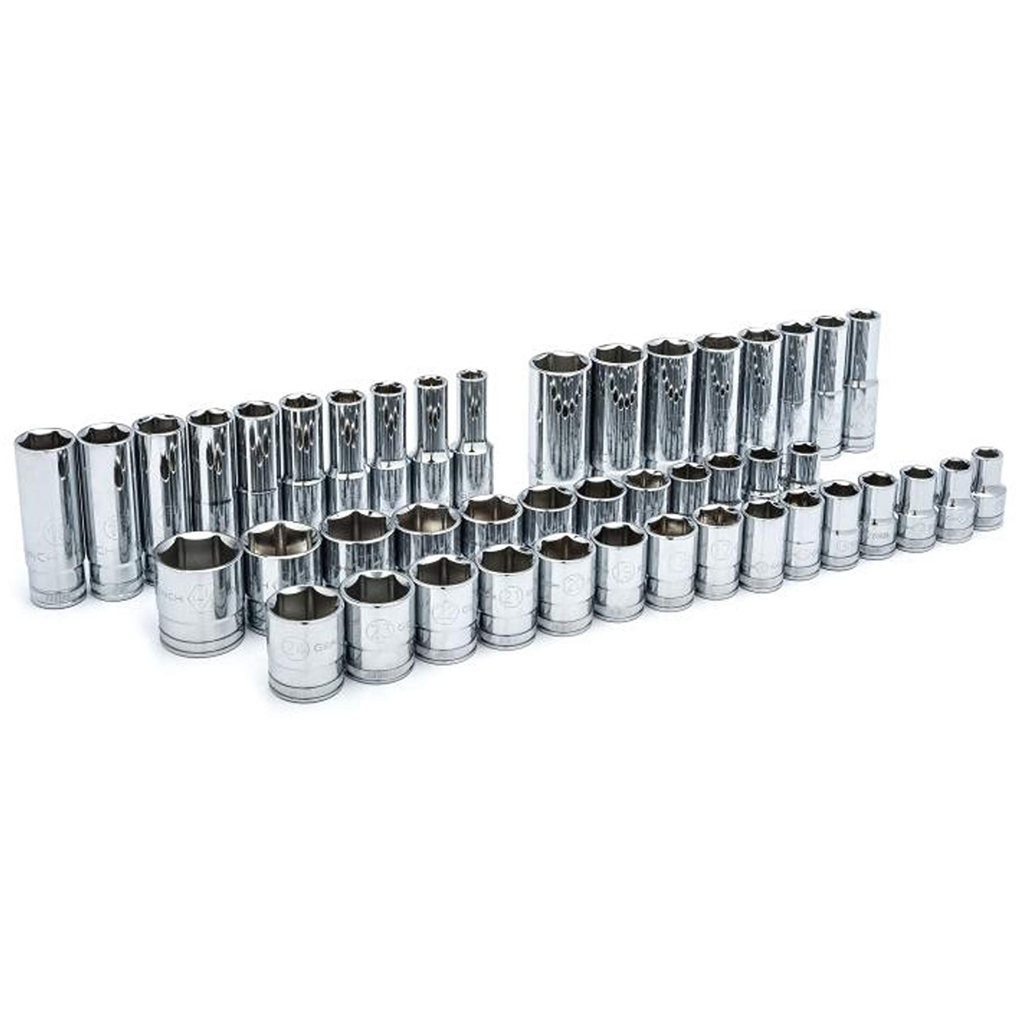 GearWrench 80700P Master Socket Set, 1/2" Drive, 49 Pieces, SAE & Metric ToolDiscounter