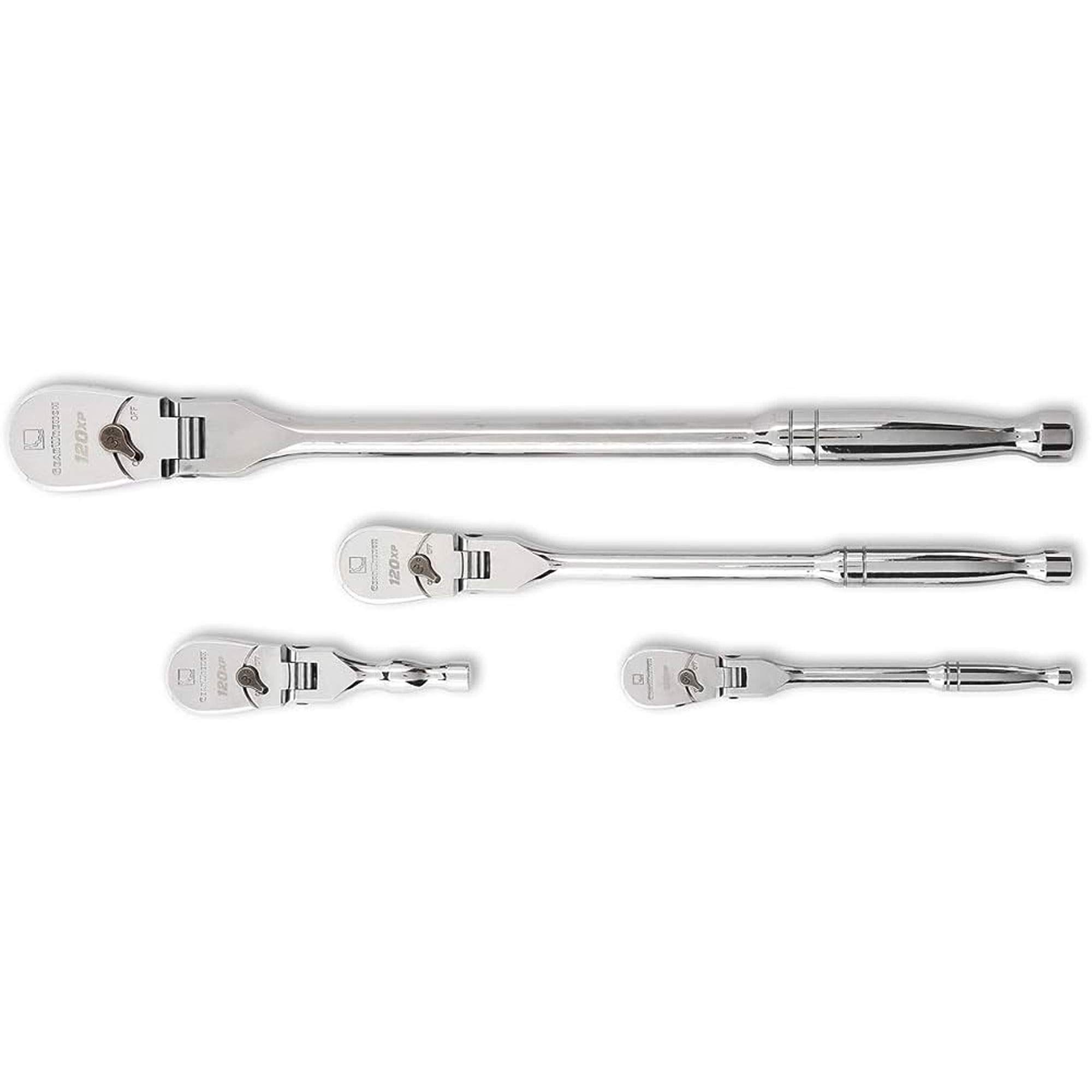 GearWrench 81230P 4 Pc FleXHead Ratchet Set, 120xp ToolDiscounter