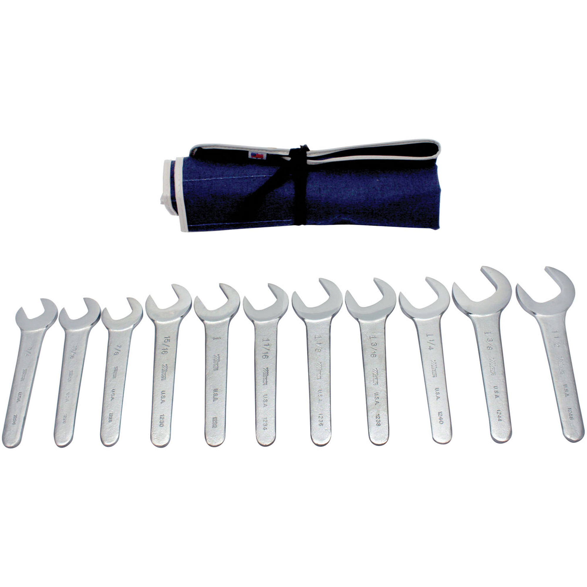 Martin Tools SW11K 11PC 30 DEGREEREE ANGLE SERVICE WRENCH SET FRACTIONAL, CHR Tool Discounter