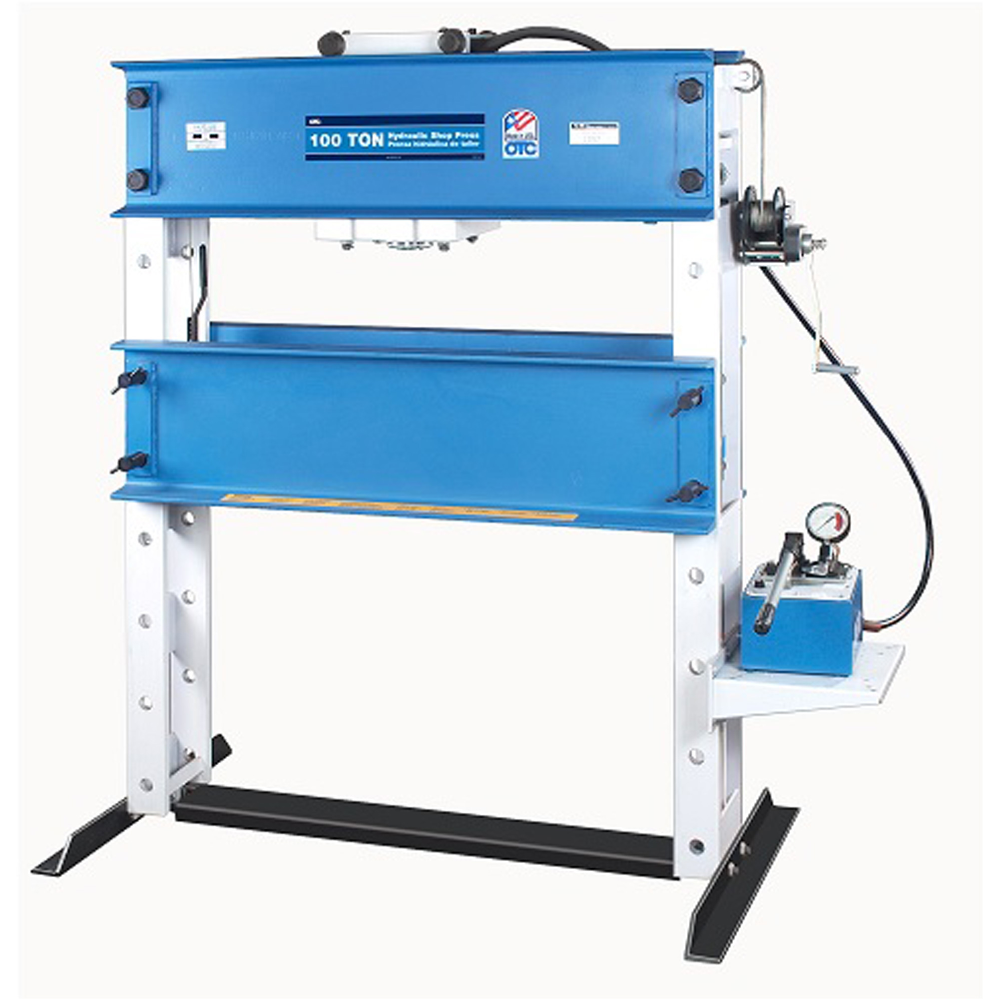 OTC 1858 Hydraulic Shop Press, 100 Ton W/ Electric / Hydraulic Pump ToolDiscounter