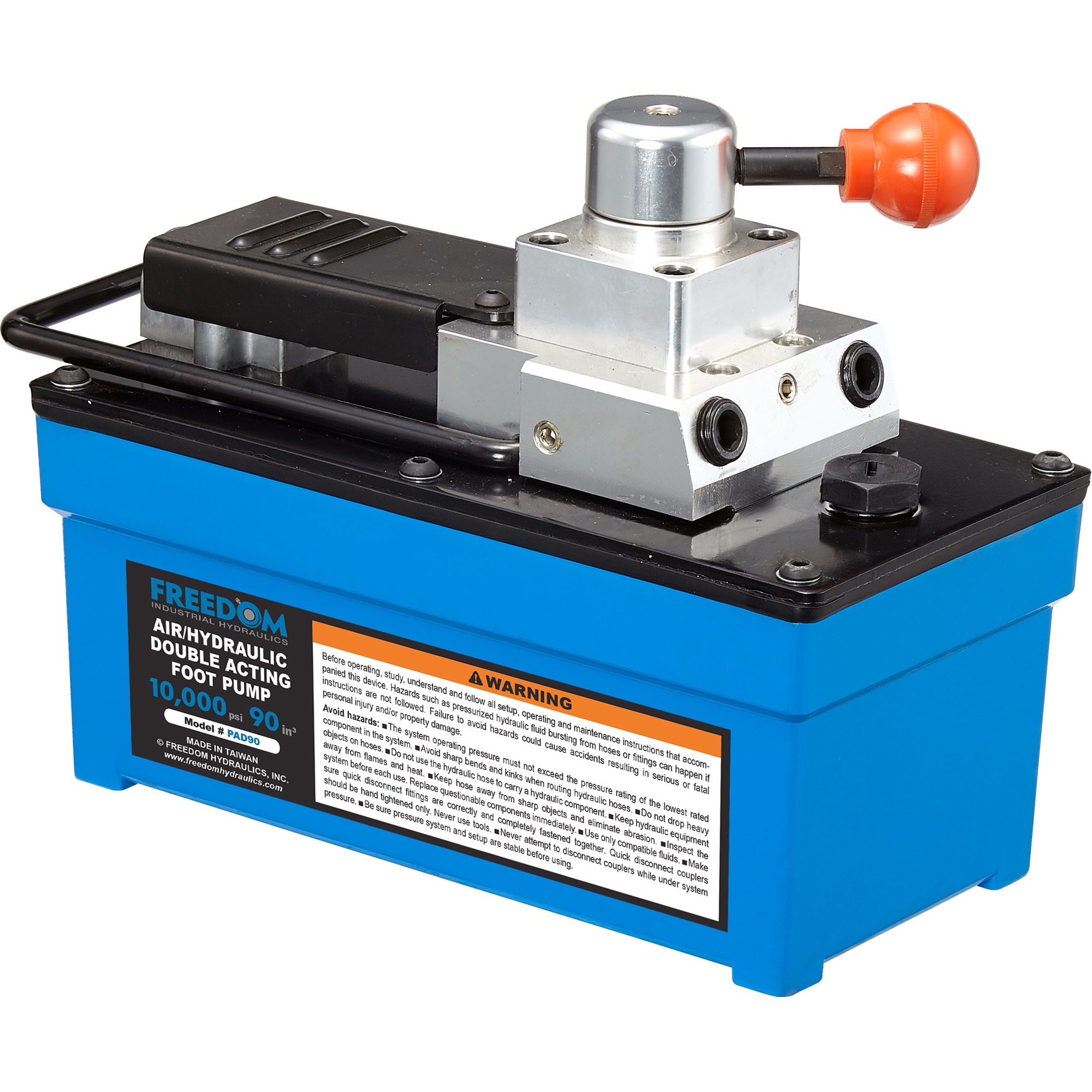 FREEDOM HYDRAULICS PAD90 90 IN3 10,000 PSI AIR ACTUATED DOUBLE ACTING